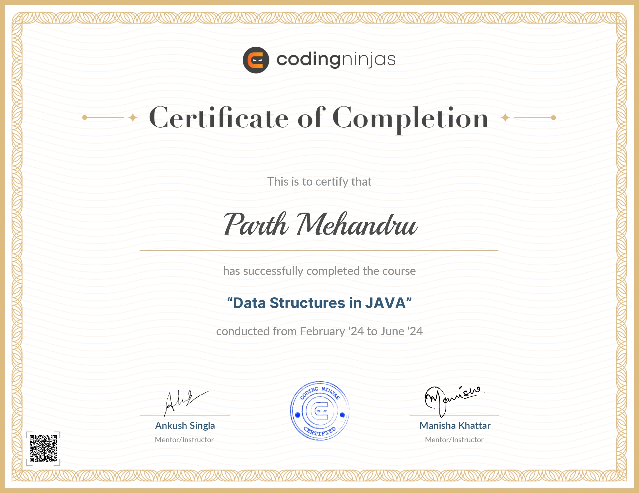 Certificate